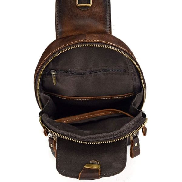 Axelremsväska i läder Crossbody-väska Herr Dam Resor Utomhussporter, Ryggsäckar