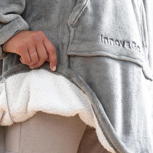 Mysig hoodie, överdimensionerad - unisex - grå grå