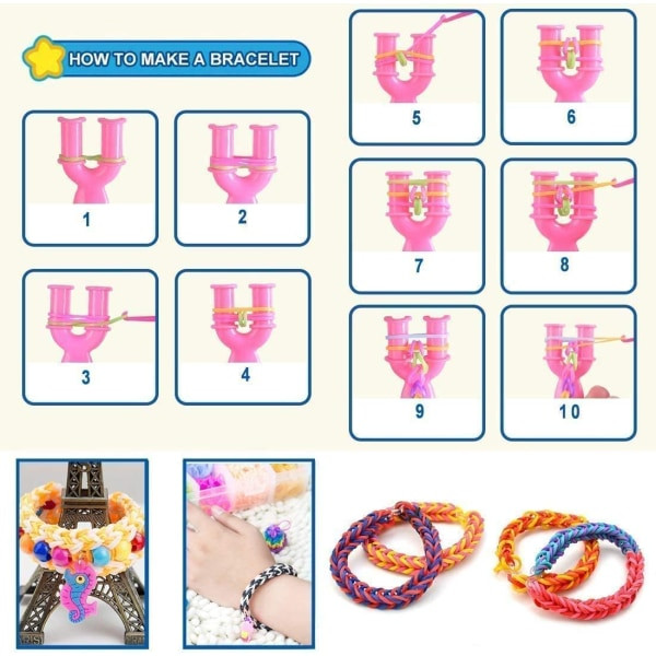 Loom Bands Loom Bands Kit, Färgglada Loom Bands, Gummiband