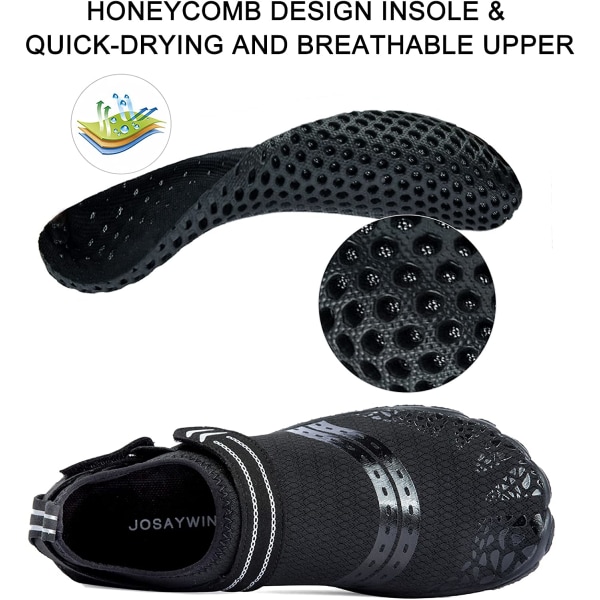 Aquatic Water Beach Shoes för män Halkskydd (39EU svart) black 39EU