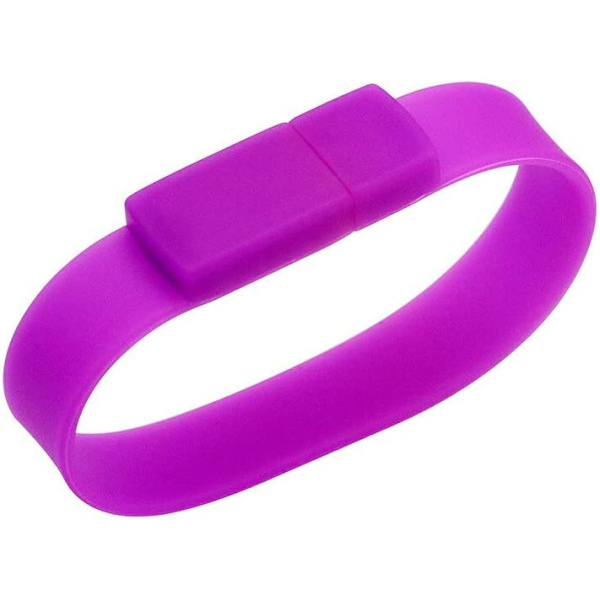 Bärbar vattentät armbandsdesign USB blixt, lila 128GB