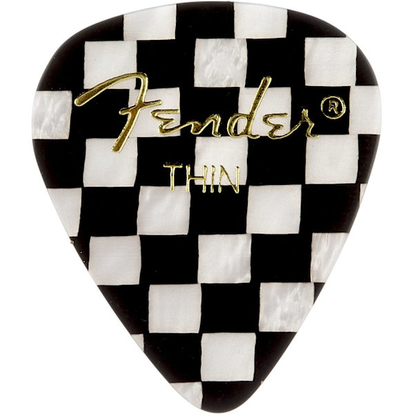 Guitar Picks 351 Shape, Checker, Thin, 12-Pack