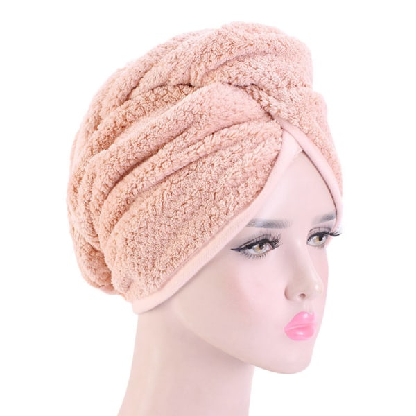 Mikrofiberhårhandduk, cap, cap (köttfärg)