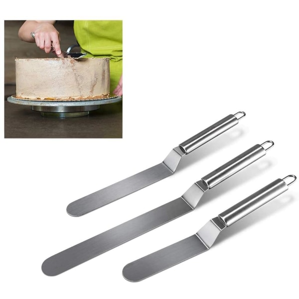 Tårt- och pajknivar Rostfritt stål 28 cm, 33 cm, 39 cm rostskyddsglaserade knivar 3 stycken