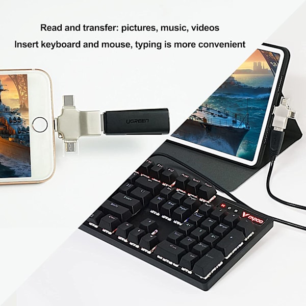 4 i 1 USB minne för extern mobiltelefon, 32GB
