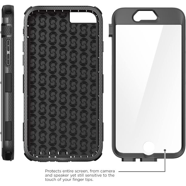 iPhone 6s / 6 Case Skärmskydd Case Svart
