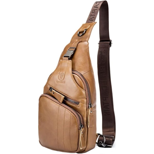 Axelremsväska i läder Crossbody Herr Dam Resor Utomhussporter, Ryggsäck