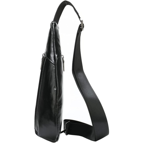 Axelremsväska i läder Crossbody Herr Dam Resor Utomhussporter, Ryggsäck