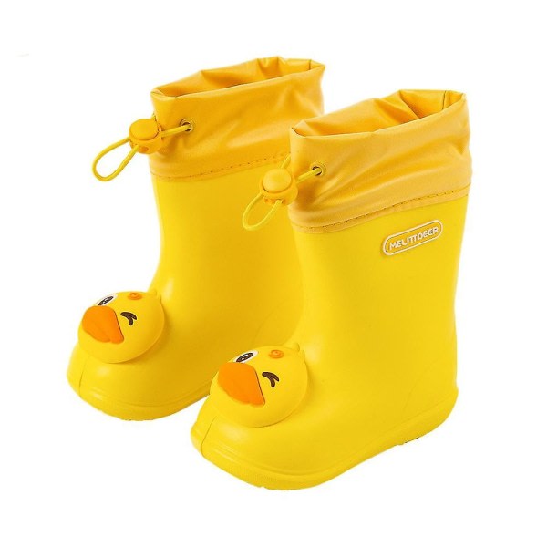 Flickor Pojkar Regnstövlar Vattentäta lätta gummistövlar Cute Duck Rain b