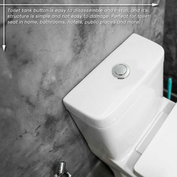 Spolknapp, 38 mm tryckknapp för badrum och WC Vattenbesparingsenhet - Lämplig för toalettcistern