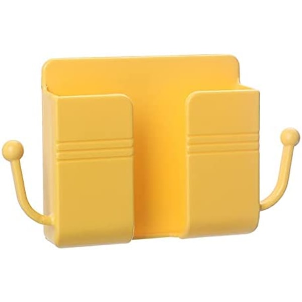 4st Stålfri väggmonterad telefonhållare, Sticky Remote (gul)