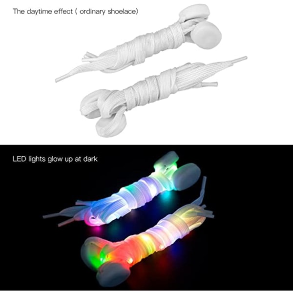 LED-skosnören lyser upp nylon lysande skosnören för korg