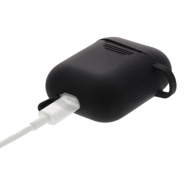 Silikonskal för AirPods, mjuk, nyckelringshål, greppvänlig