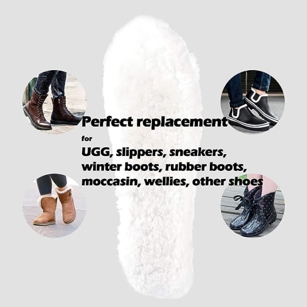 Vintermjuka och varma ullsulor skor ersättningsstövlar sportskor gummistövlar 1 par