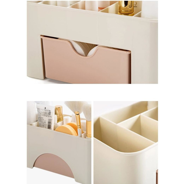Kosmetisk Makeup Skrivbord Förvaring Lådhållare Box Spara utrymme Förvaringsboxfack