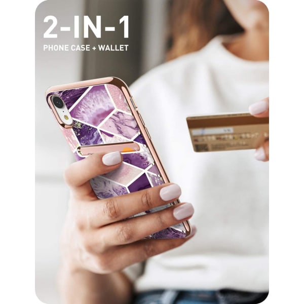Apple iPhone XR Wallet Slim Designer Wallet Case Ameth