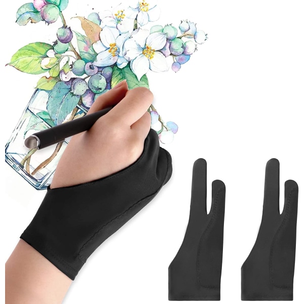 2Pack-Palm Rejection Handskar med två fingrar för, iPad,M