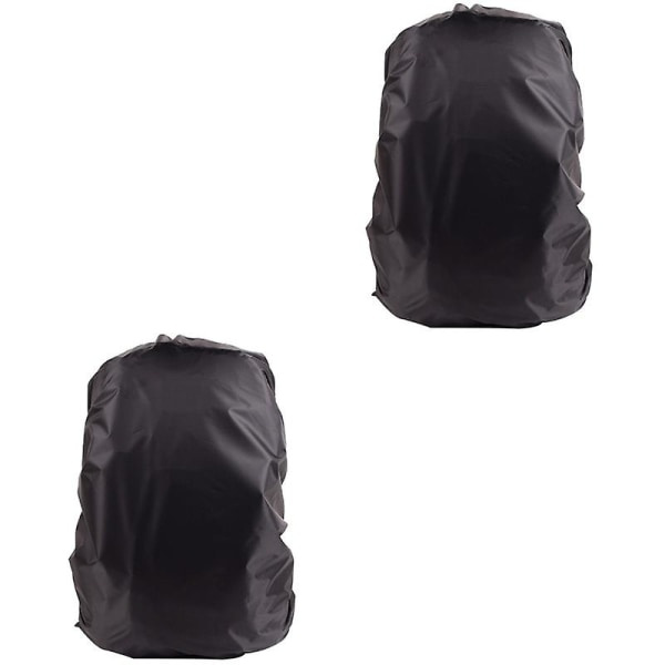 2 unisex ryggsäcksöverdrag Dubbla ryggsäck Regnkläder, lertätt vattentätt cover (svart/meter)