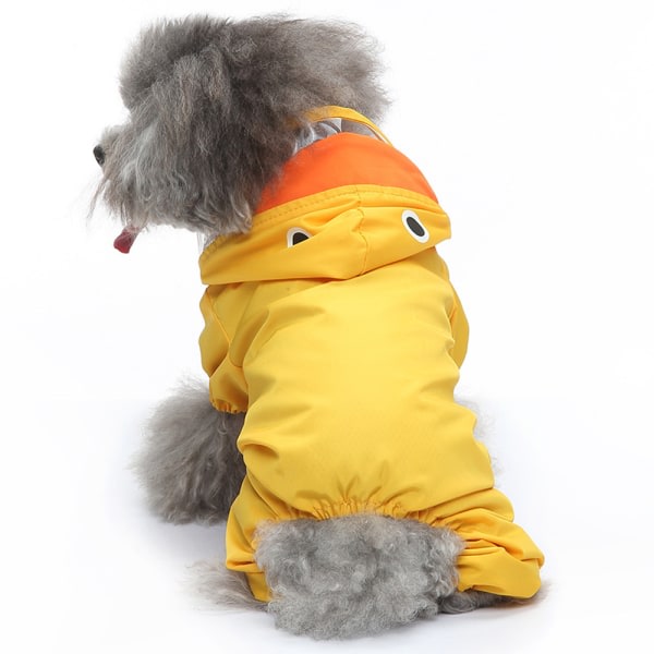 Pet Rainy Clothings Pet Four Feet Reflekterande Regnrock Duck w