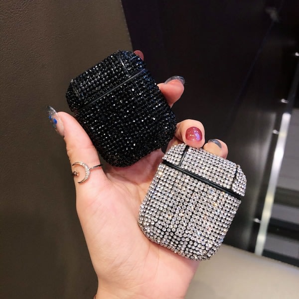 Blinkande case (silver) för AirPods, lyxig gnistrande s