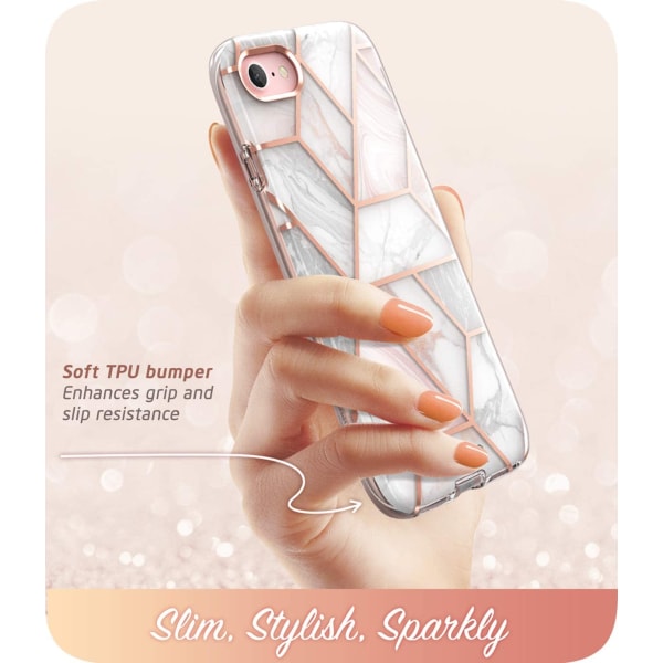 iPhone SE/iPhone 7/iPhone 8 Snygg skyddande bumper marmor