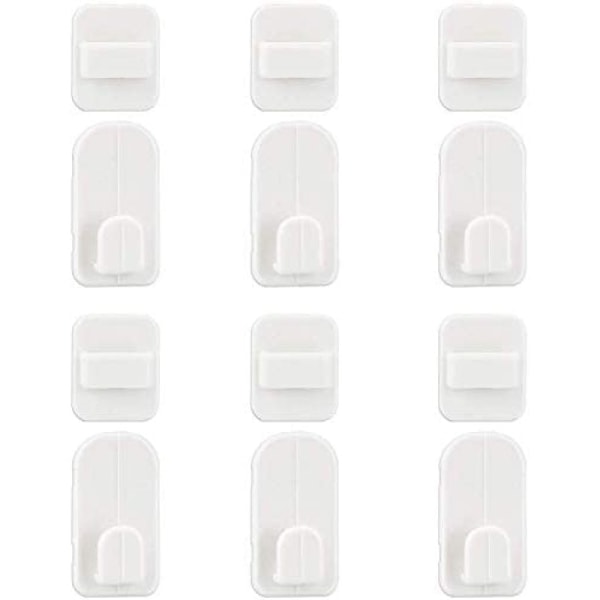6 par fjärrkontrollhållare självhäftande fjärrkontrollkrok väggfäste vit media