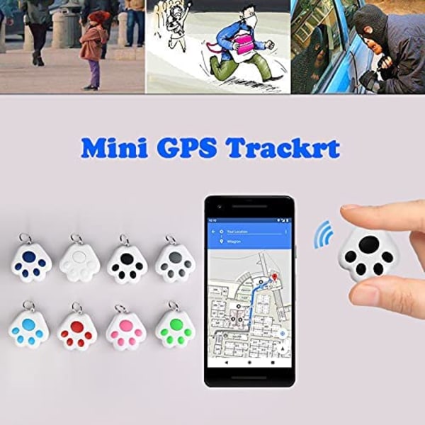 Mini Dog GPS-spårningsenhet, Bluetooth(grön hundtass)
