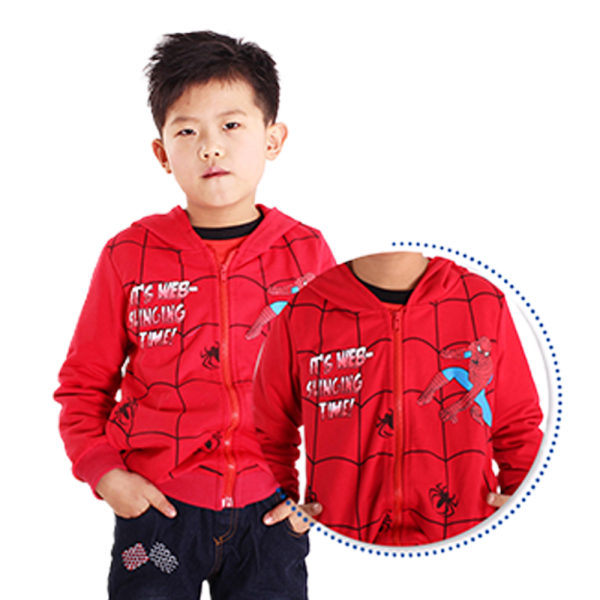 Hoodie för barn Spider-Man Zip Coat Tröja Jacka Toppar Tecknad present 110cm