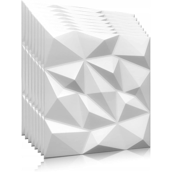 Tak Seamless 3D väggpanel, vit, 2 kvm