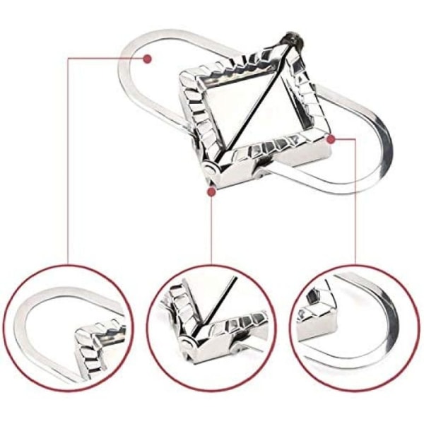 Rostfritt stål Ravioli Dumpling Maker set, Triangle Dumpling Maker Ravioli Form Bakverk också