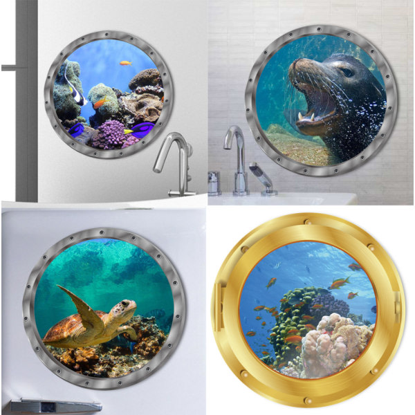 4st Marine 3D Wall Stickers, Submarine Wall Stickers, 3D Tropical