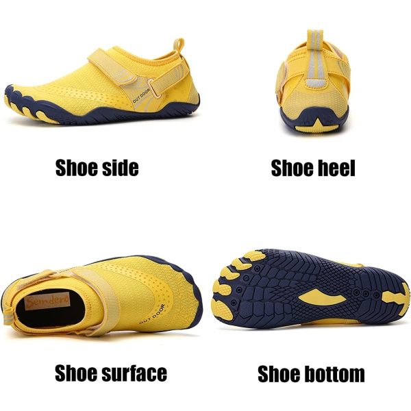 Damer Män Surfing Simning Skor Barfota 38EU (gul) yellow 38EU