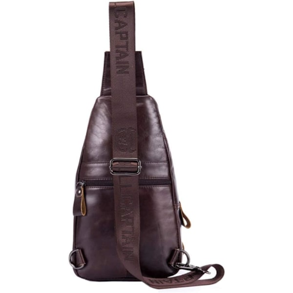 Axelremsväska i läder Crossbody Herr Dam Resor Utomhussporter, Ryggsäck