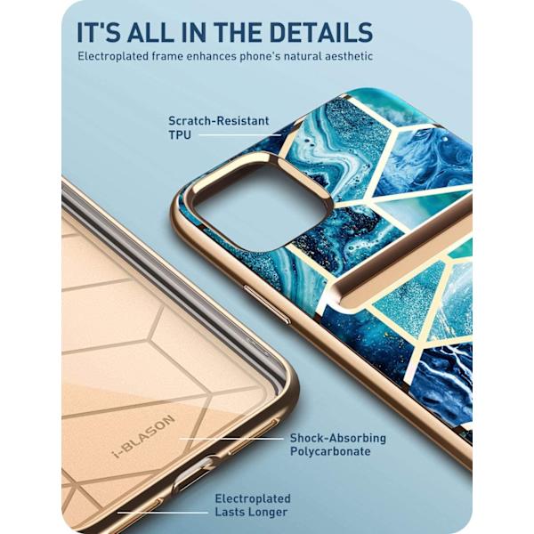 Wallet Slim Designer Wallet Case iPhone 11 Blå