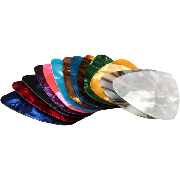 8-pack gitarrval för bas, elgitarr, akustisk gitarr 0,46 mm (slumpmässiga färger)