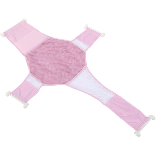 Badnät för nyfödd baby Säkerhetsstöd för badkarssits Justerbar matta Baby (Färg: Rosa)