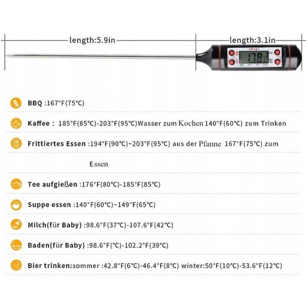 Hemtermometer Elektronisk Digital Termometer För Svart