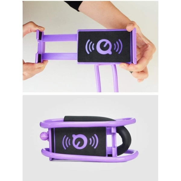Hängande på halsen Mobiltelefonhållare, Lazy Bracket DIY (lila)