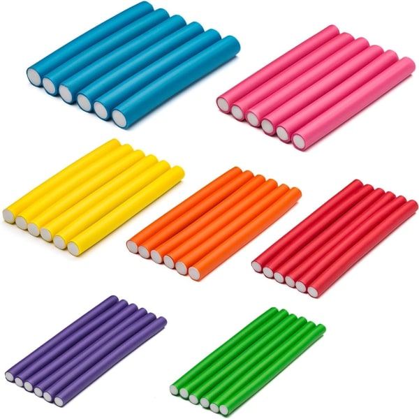 Hårprullare Hårprullarstänger Set Foam Curlers Hårstylingverktyg för kvinnor (42 st)