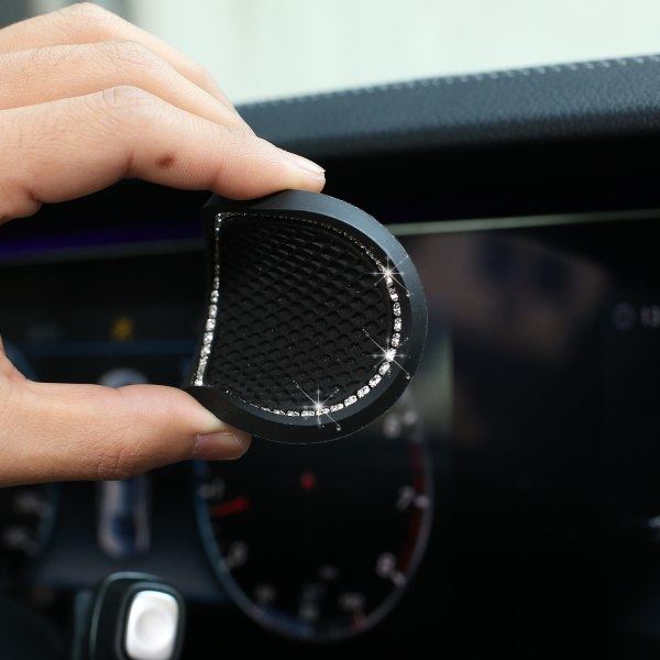2 delar Bling Silikon Bilmatta Anti-Slip Mugghållare Tillbehör