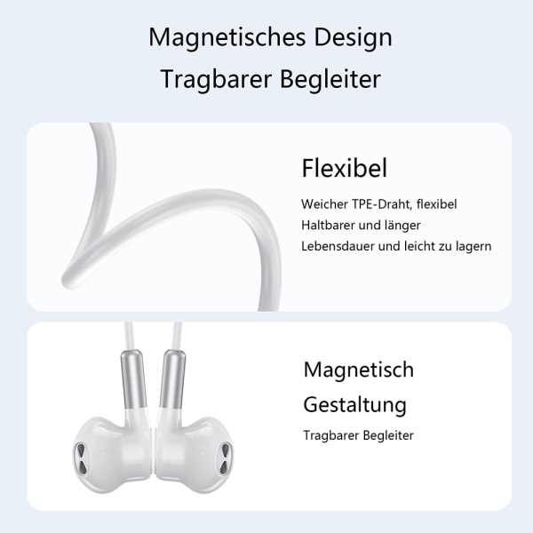 USB C hörlurar för Samsung Galaxy S22 Ultra S21 FE S20 A53 Vit