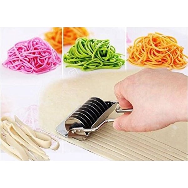 Degskärare i rostfritt stål, manuell pastamaskin / köksredskap för att göra pasta / spagetti