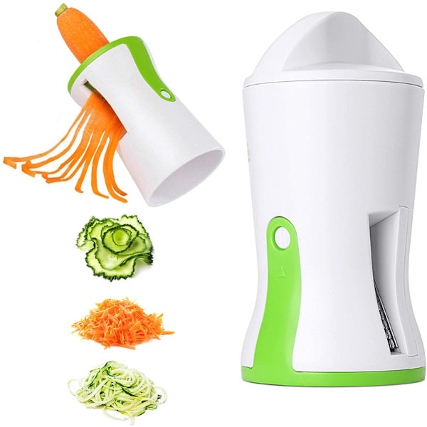 Spiralizer manuell grönsaksskärare för morötter, gurka, potatis, pumpor, zucchini