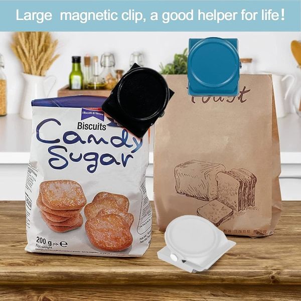 Magnetklämmor för kylskåp 6st, Starka Whiteboard-magneter Färgade Mag