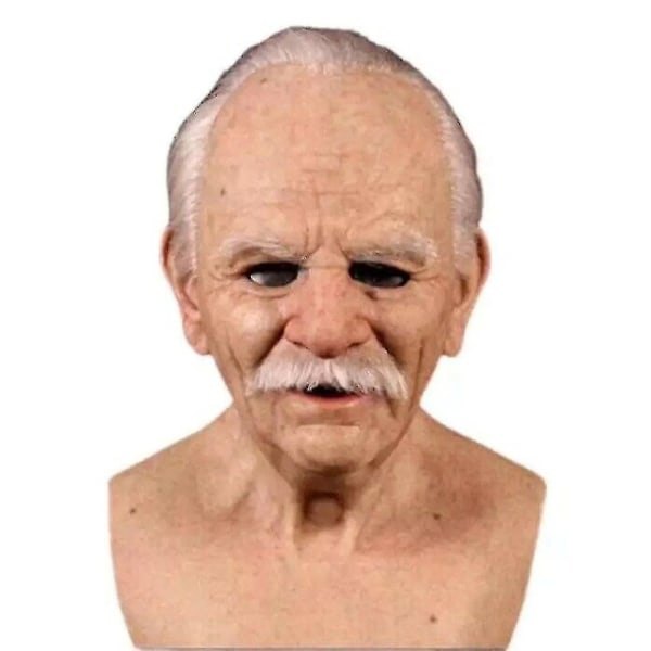 Halloween cosplay bald man mask festrekvisita för vuxna C2