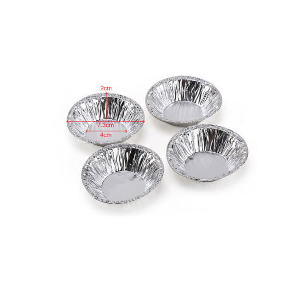 250 äggtårtor/ set engångsbägare av aluminiumfolie bakning muffins cupcake form rund form