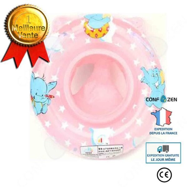 CONFO® Baby Boj Rosa Pool Strand Uppblåsbar Säkerhet Elefantmönster PVC Barnleksak 6-36 månader Djur Flicka Pojke Ro