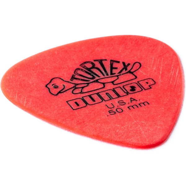 Standard 0,50 mm röd gitarrval - 12 förpackningar