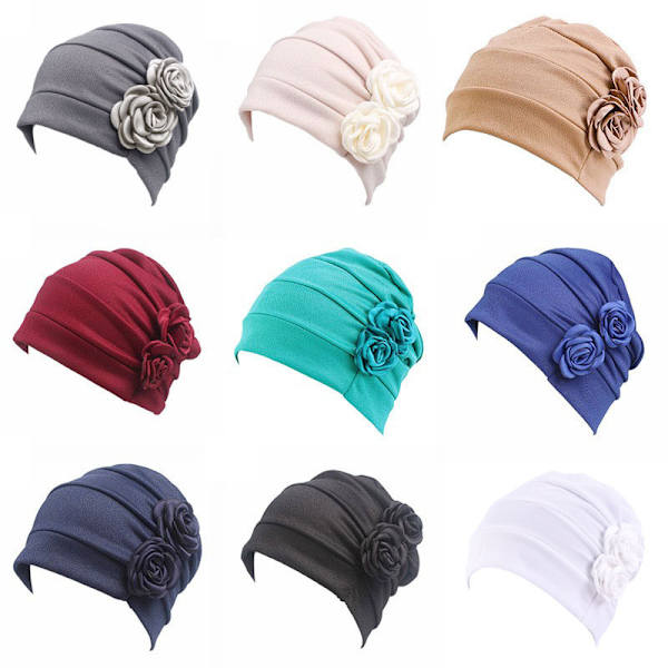 Flower Design Kemoterapi Cap (grön)