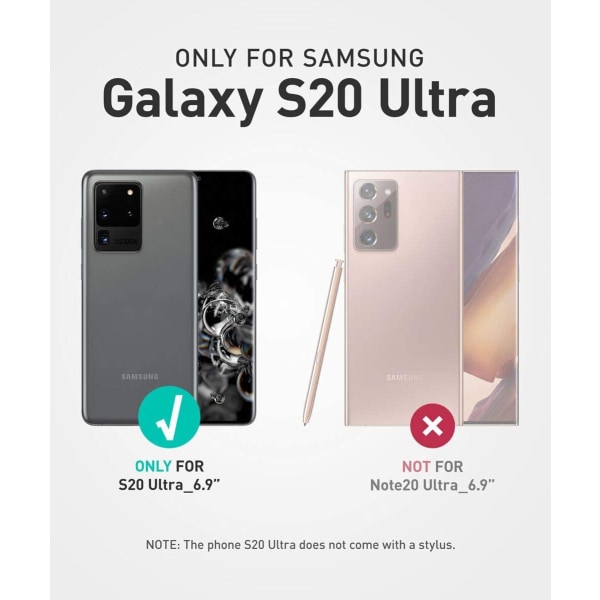 Samsung Galaxy S20 Ultra Slim Snyggt case Blå